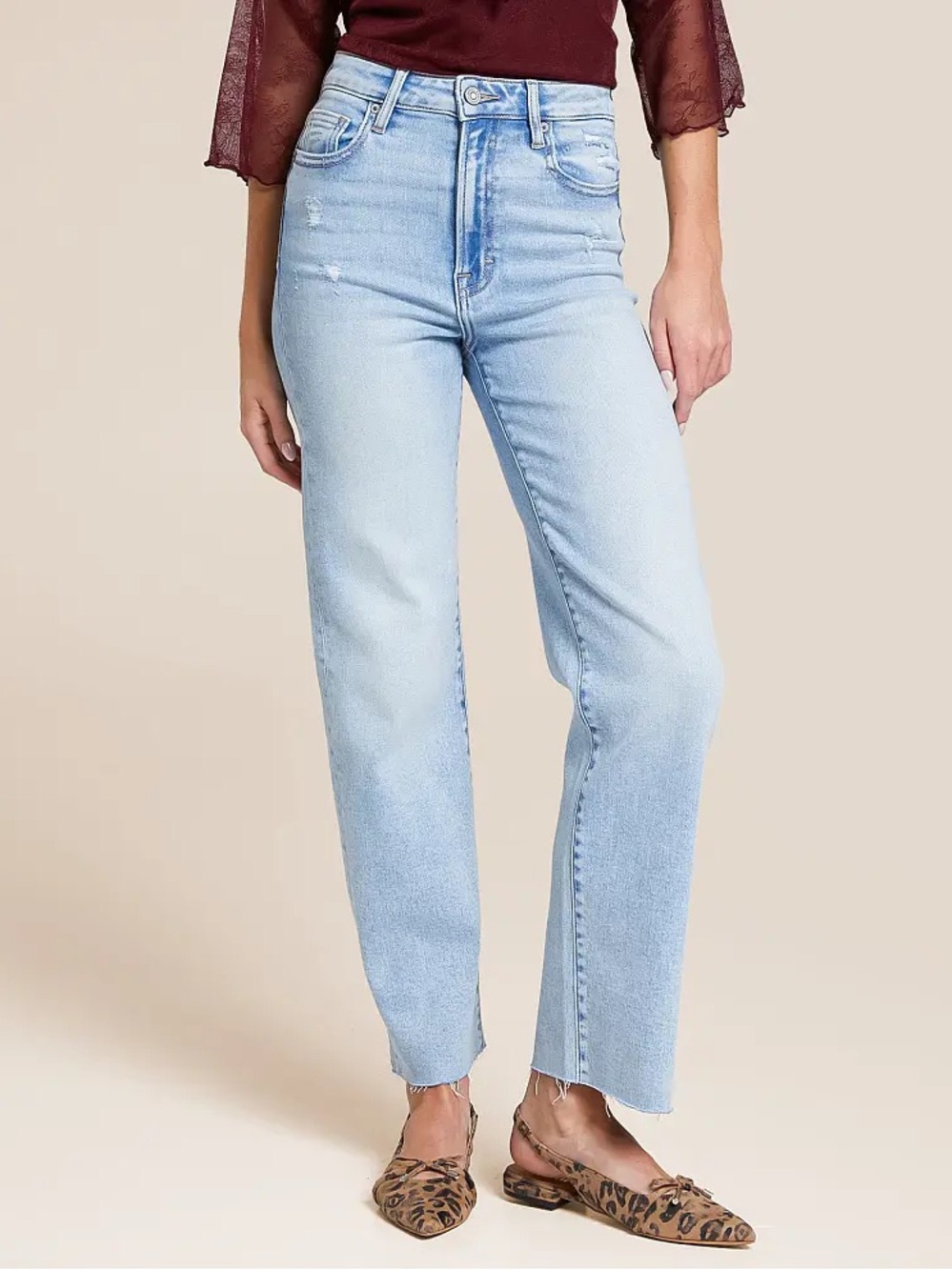Buckle Distressed High-Rise Women’s Jeans